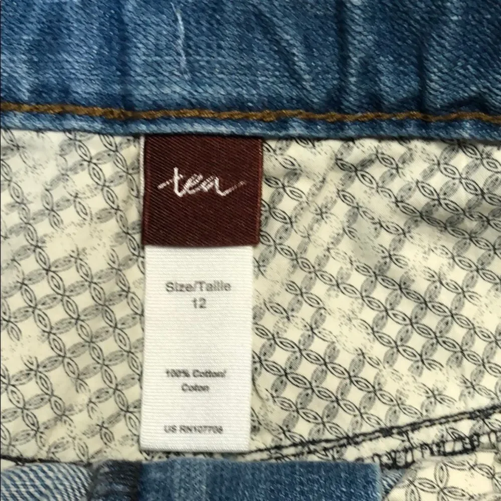 Tea Collection unisex light wash denim jeans - 12 Y